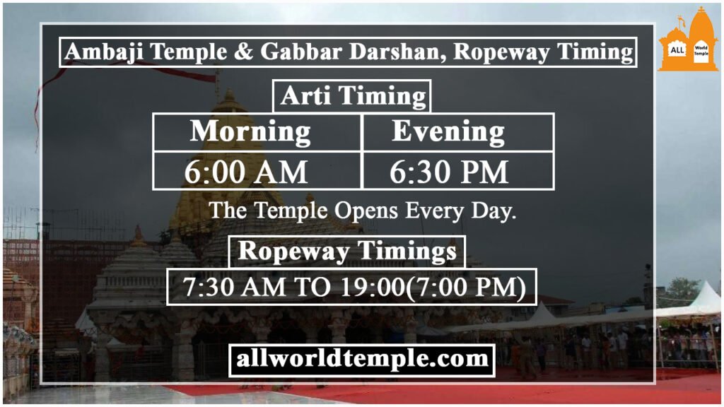 Ambaji Temple Arti Timing