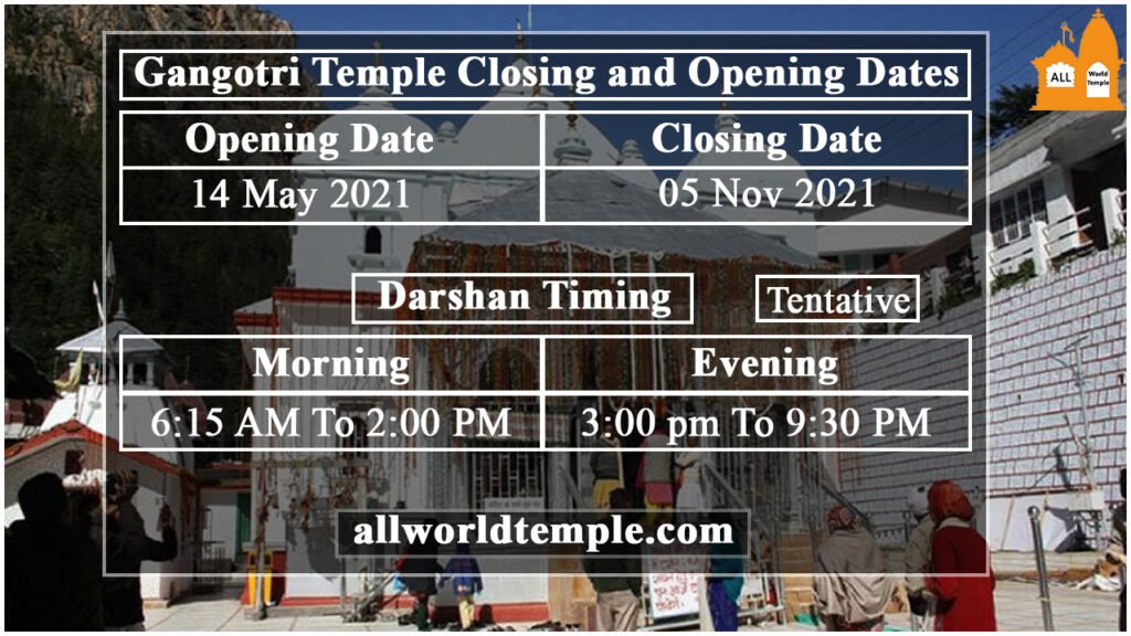 Gangotri Temple Closing and Opening Dates1